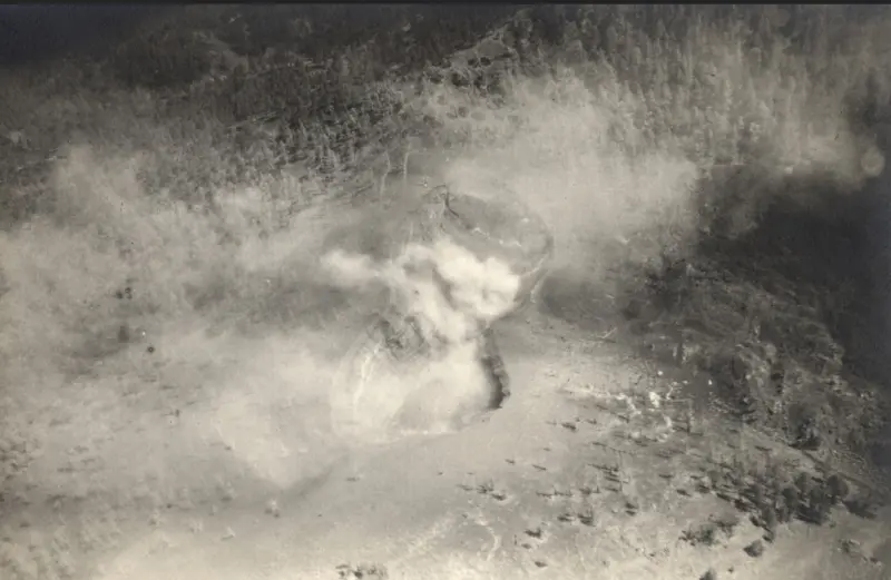 Erupción volcán de San Juan y Duraznero